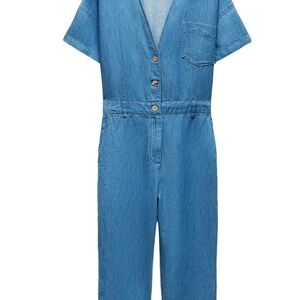 Zara Light Blue Denim Jumpsuit